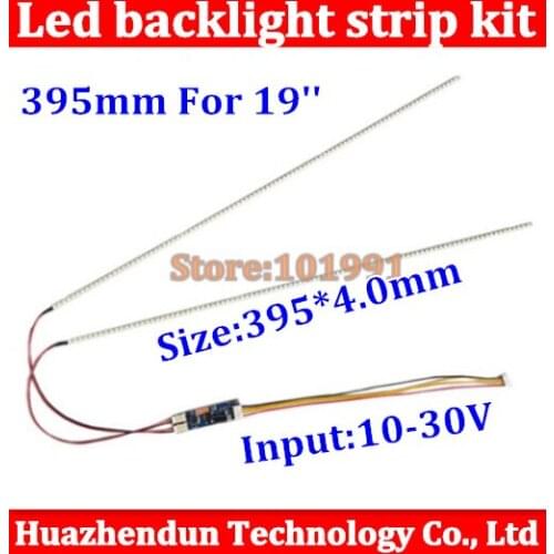 10pcs 19'' 395mm Adjustable brightness led backlight strip kit,Update 19inch LCD ccfl panel to LED backlight