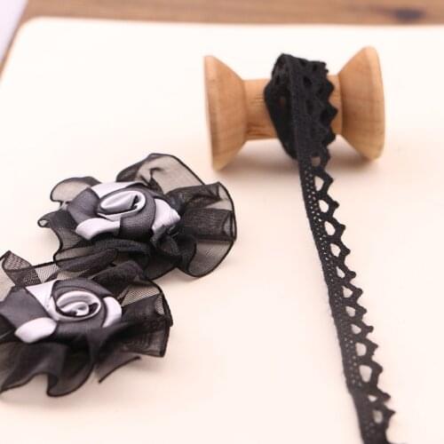 5YARD 0.8MM-1CM Cotton knitted dog tooth lace lace accessories DIY manual