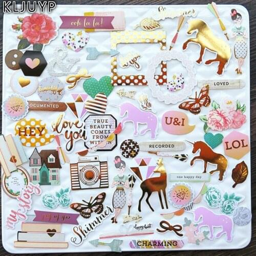 75pcs Unicorn Colorful Cardstock Die Cuts for Scrapbooking/Card Making/Journaling Project DIY Craft