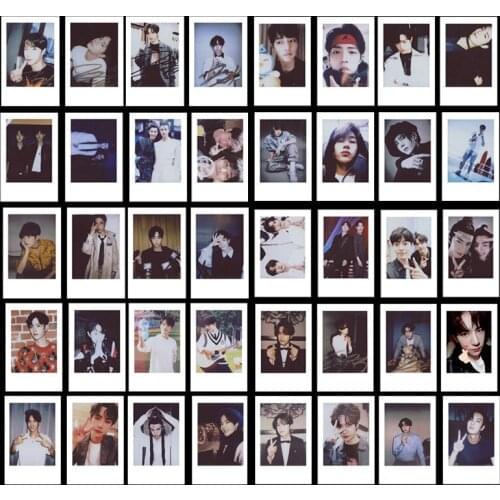 8PC/SET Wang Yibo Xiao Zhan Bo Jun Yi Xiao Small Card Photo Hand Account Material Homemade White Frame Card INS Card Idol Cheer