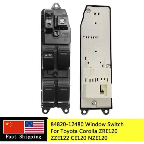 Car Front Left Driver Side Power Master Lifter Window Switch For Toyota Corolla 2002-2009 84820-12480 84820 12480 8482012480