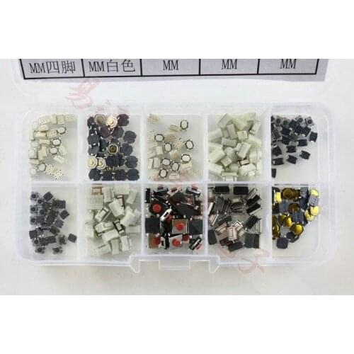 Free Shipping 10 models 250 pcs Tactile Push Button Switch Micro Switch Car remote control button switches