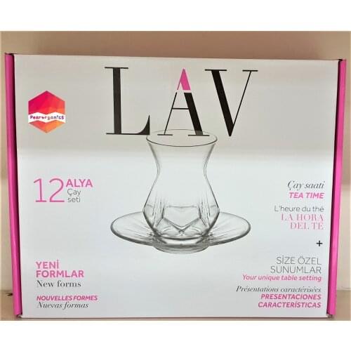 Lav Alya Tea Set 12 Pieces Modern Design Tea Set Elegant Presentation Set