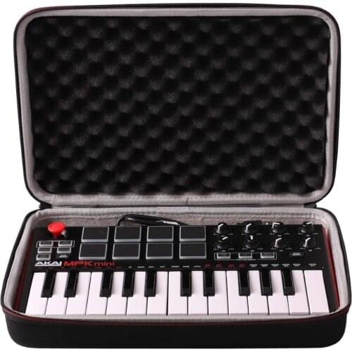 LTGEM Travel Carrying Case for Akai Professional MPK Mini MKII & MPK Mini Play | 25-Key USB MIDI Drum Pad & Keyboard Controller