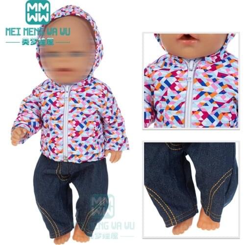 Baby clothes for doll fit 43 cm new born doll accessories down jackets Jacket suit Girls gift