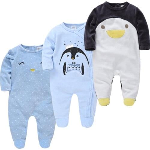 Baby Cartoon Footies Newborn Onesie Infant Clothing Boys Girls Pajamas Animal Jumpsuit Toddler Costumes Flannel Baby Rompers