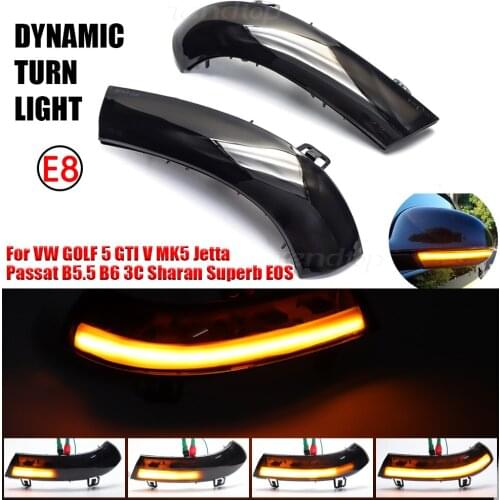 For VW Passat B5.5-Typ 3BG 2001-2005 Passat B6 - Typ 3C 2005-2011 Rear Mirror Indicator Dynamic Turn Signal Lamp LED Light
