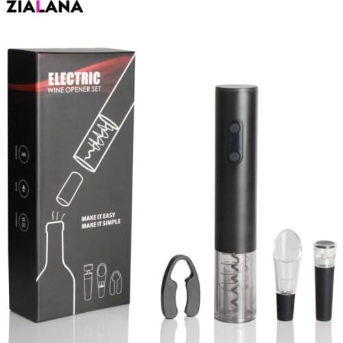 Electric Wine Bottle Opener Four Piece Bottle Opener Set USB/Battery Pourer Wine Stopper Paper Cutter