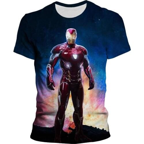 Iron Man T Shirts Men Women Children Fashion Streetwear Marvel 3D Printed T-shirt Summer Short Sleeve Casual Tops Cool Tee