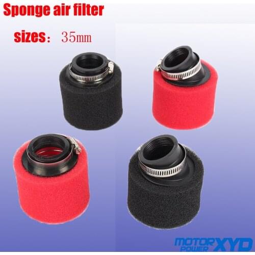 35mm Bend Elbow Neck Foam Air Filter Spongs Cleaner FOR moped Scooter Dirt Pit Bike Motorcycle Red Kayo Bse