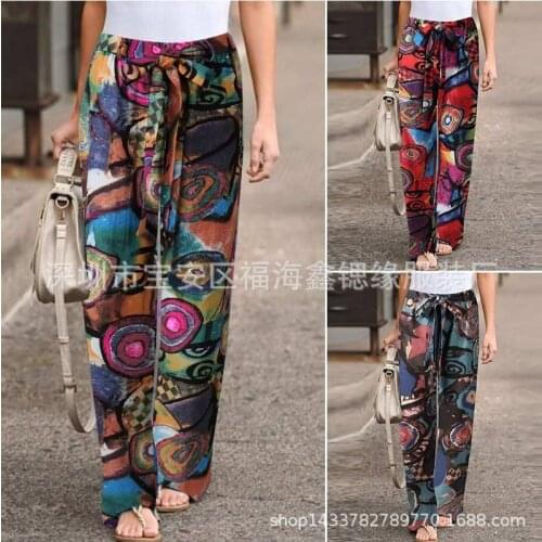 Cotton trousers drawstring fashion womens 2021 spring mid-waist thin loose wide-leg pants red urban casual