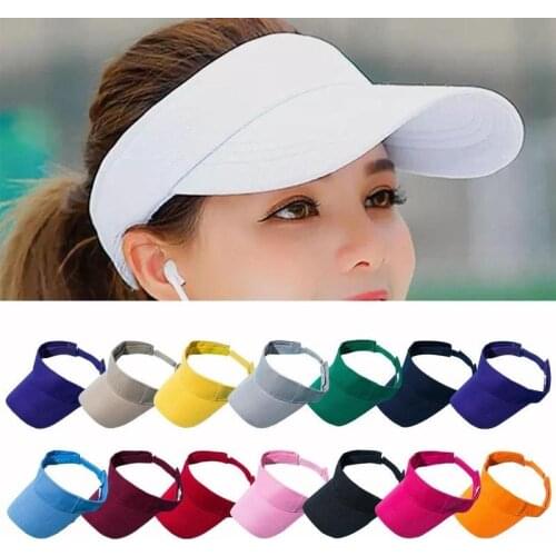 Women Visor Cap Tennis Caps Sun Sports Visor Hat For Men Women Running Beach Baseball Caps 15 Color Wholesale Golf Hats