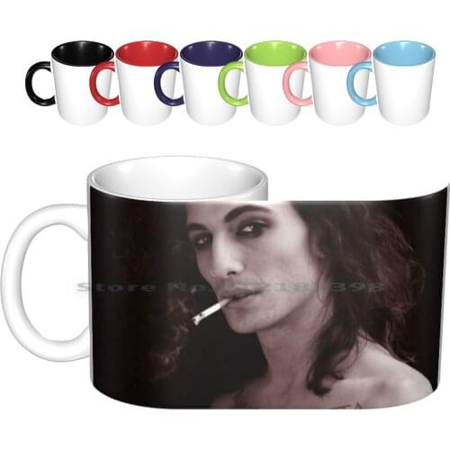 Maneskin Ceramic Mugs Coffee Cups Milk Tea Mug Maneskin Italy Classic Winner Smoke Cigarette N Roll Guitar Music Damiano David