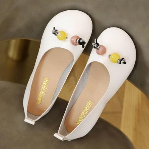 Lisapie Women New Stylish Flat Shoes Summer spring Female Comfortable White Flats Lady Beaded Decoration Shoes Plus Size 35-41