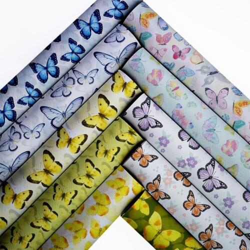 Snythetic Leather Sheets Printed Faux Leather Fabric for DIY Hair Bow Material L18661