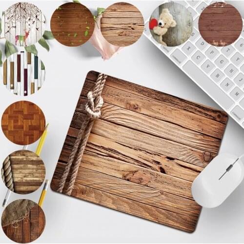 Small Size Universal Mouse Pad 25x21cm Home Office Computer Portable Mouse Pad Smooth Game Mouse Mat Wood Pattern Print Series