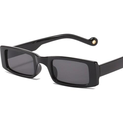 2021 new square small frame sunglasses women metal hinge fashion modern sunglasses female ins hip-hop personality uv400 glasses