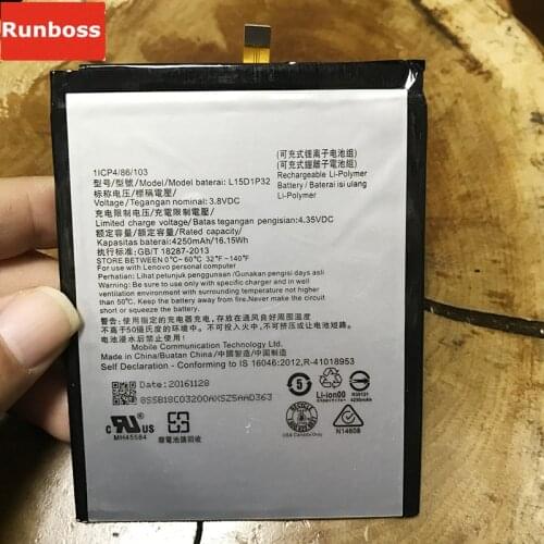 Original L15D1P32 4250mAh Battery For Lenovo Tab3 Tab 3 8 Plus TB-8703F 8703N 8703X 8703 PB1-750N PB1 750N Battery
