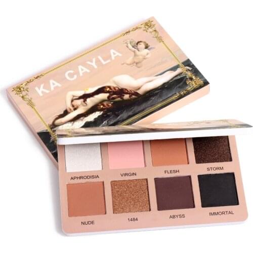 Hot Sale Matte Eyeshadow Palette Waterproof Glitter Diamond 8Colors Shimmer Pigment Eye Shadow Set Cosmetic Maquiagem TSLM2
