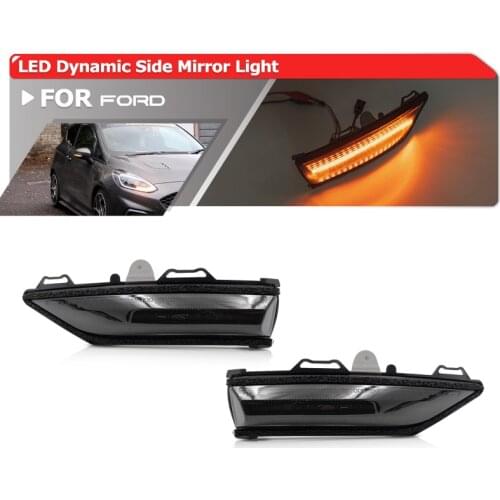 Smoke Sequential Led Side Mirror Blinker Turn Signal Indicators For Ford Fiesta ST Line MK8 2018 Fiesta MK8 2019 2020 Puma 2020