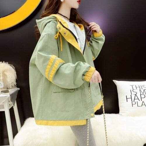 Early spring 2021 new style foreign style versatile, fashion tooling school overcomes jacket, womens Korean version loose