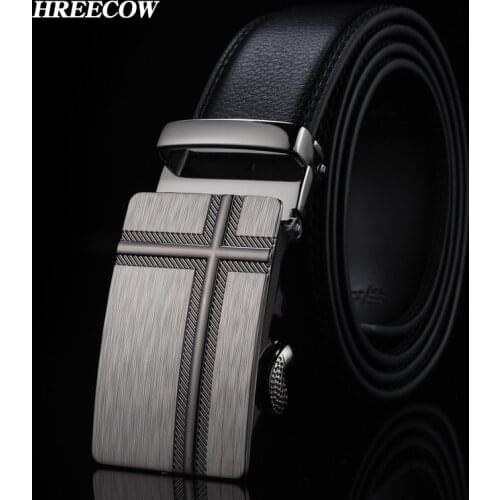New Designer Automatic Buckle Cowhide Leather men belt Fashion Luxury belts for men designer belts men high quality