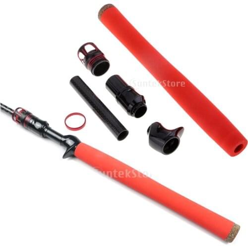 Casting Fishing Rod Handle DIY EVA Rod Building Split Grip and Reel Seat for Seawater and Freshwater Fishing
