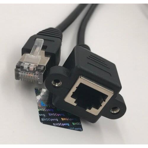 Network Cable Ethernet Lan Extension Cable Male to Female Screw Panel Mount RJ45 Standard Cable High Quality 1.5m Free Shipping