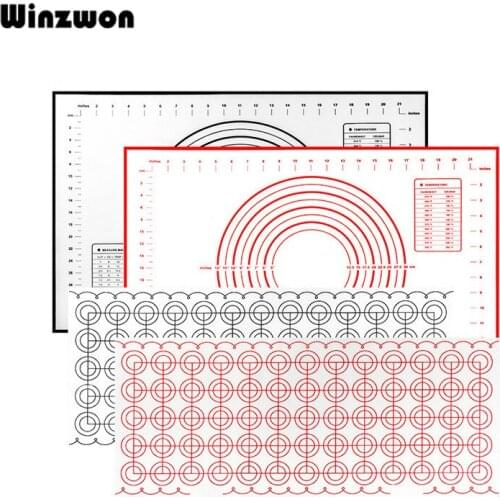 2Pcs FDA Macarons Silicone Pad Non-Stick Silicone Baking Mat Dough Rolling Mat With Measurement For Baking Macaron Cookie Cake