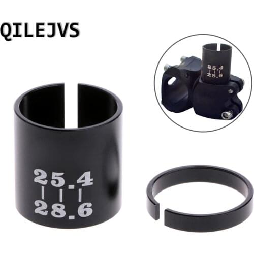 QILEJVS Bike Bicycle Stem Shim 25.4 to 28.6mm Bike Bicycle Ahead Stem Shim Reducer Conversion Variable Ring Set