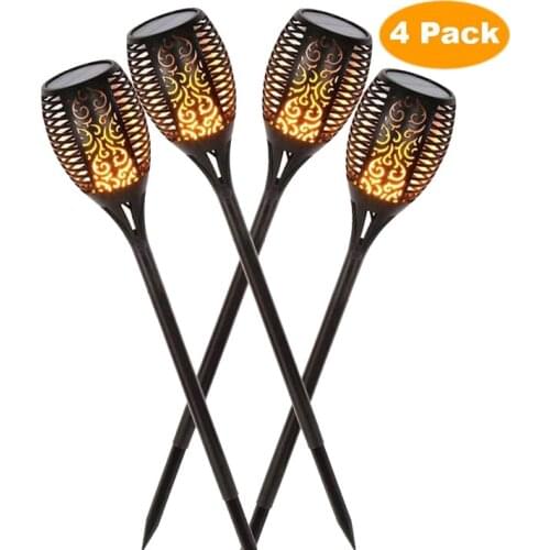 Bright Torch Light 33 LED Solar Lamp Waterproof Flame Flickering Landscape Garden Outdoor Modern Decor Lighting Flame Lamp Flick