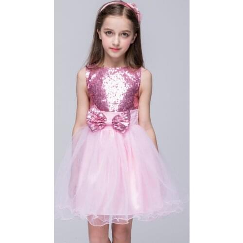 Girls Ballet New Flower Girl Dress European and American style Tutu Performance Costumes Bow Sequins Tango Dance Modern Dress