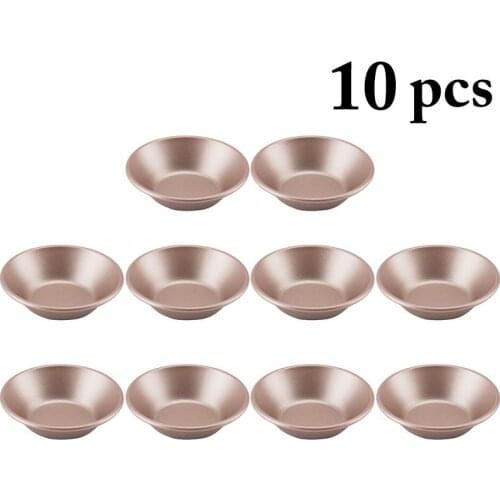 10 Pcs Cake Style Egg Tart Mold Bake Round Custard Carbon Steel Cake Tool Egg Tart Cup Cake Decorating Tools Cocina Accesorio