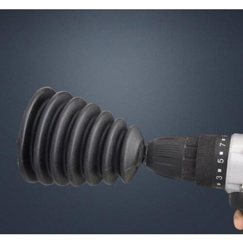 110mm/130mm White/Black Drill Dust Collector Rubber Dust Cover Electric Hammer Drill Power Tool Dremel Accessories