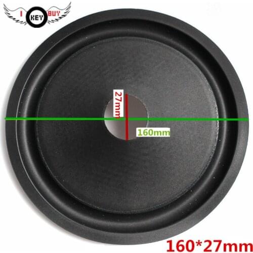 2 Pcs 6 6.5 Inch Corrugated Speaker Paper Cone Drum Paper Foam Edge 27 MM Core 160 MM Middle Woofer Accessories