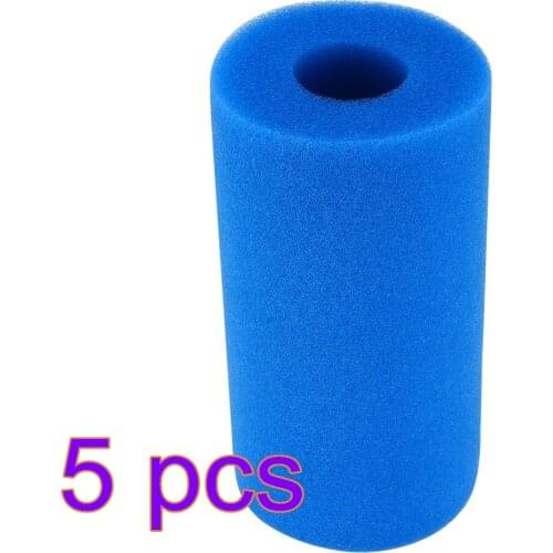 5pcs Pool Filter Foam Swimming Pool Cleaner Accessories Reusable Washable Biofoam Sponges 10cmx20cm Sand Filter Cleaner Tool