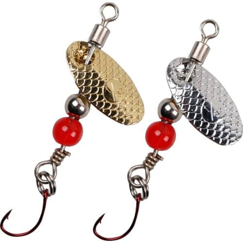 5cm 360 Degree Rotating Spinner Spoon Metal Bait Fish Scale Sequin Lure Artificial Tackle For Fishing Sea Fishing Tools