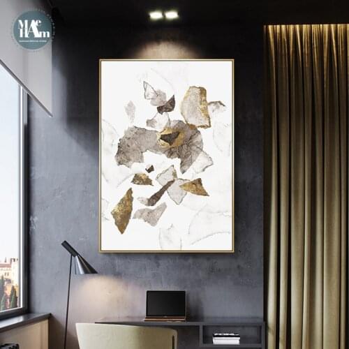 Abstract Color Canvas Print Paintings Golden stone color block Poster Nordic Wall Art Pictures on Canvas Living Room Home Decor