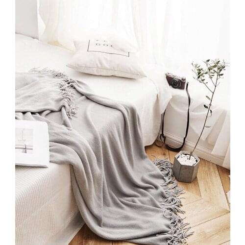 Acrylic Throw Blanket plain style