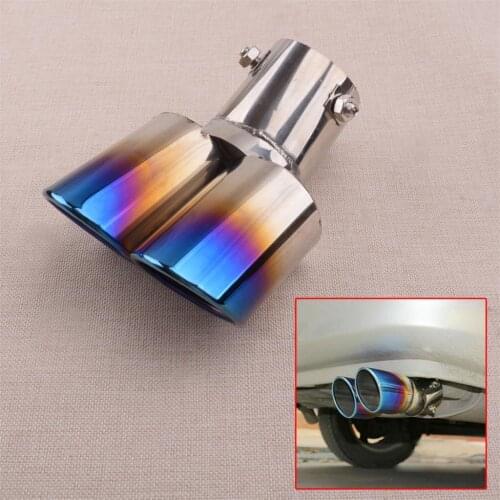 Stainless Steel Car Accessories Auto Rear Tail Dual Exhaust Throat Pipe Muffler Tip for Universal Vehicles