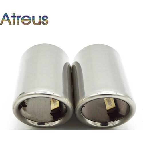 Atreus Car Exhaust Muffler Tip Pipe Auto Accessories For Volkswagen VW Passat B7 CC Tiguan 2011 2012 2013 2014 2015 2016 2017