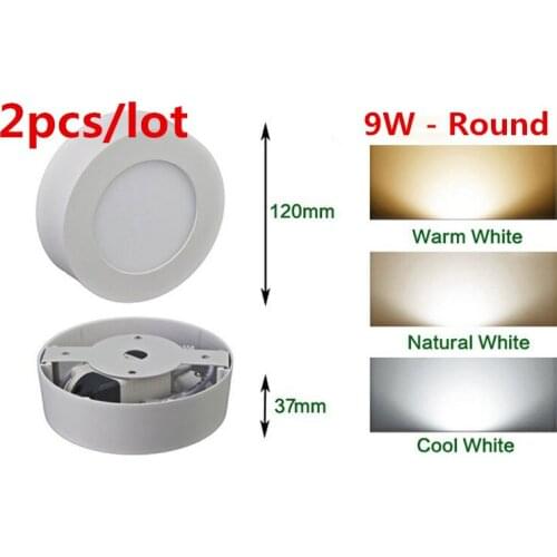 Free Shipping Surface Mounted 9W LED Panel Light With Super Bright SMD5630, AC85~265V, Modern LED Ceiling Lights