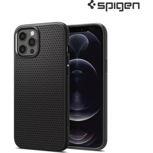 For iPhone 12 Mini Pro Max Case A2172 A2176 A2341 A2342 Spigen Liquid Air Flexible TPU Rhombus Texture Soft Light Protector