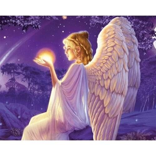 DIY 5D Full Diamond Painting Cross Stitch a pretty angel Diamond Embroidery Needlework Patterns Rhinestone kits