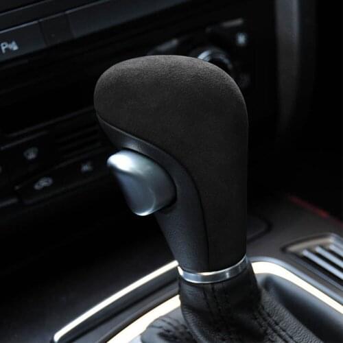 For Audi A4 Q5 2009-2012 A5 2008-2010 A6 2004-2011 Q7 2006-2012 Car Gear Shift Knob Head Cover Trim Styling Suede Accessory