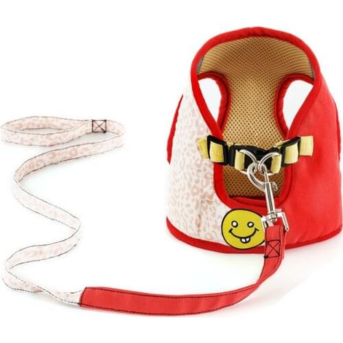 Breathable Dog Harness Leash Printed Pet Puppy Cat Vest Jacket For Small Medium Dogs Teddy Chihuahua Yorkies Pet Supplies