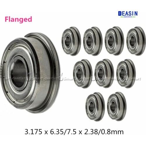 10 pcs Handpiece Flanged Dental Ceramic Bearing 3.175 x 6.35/7.5 x2.38/0.8mm