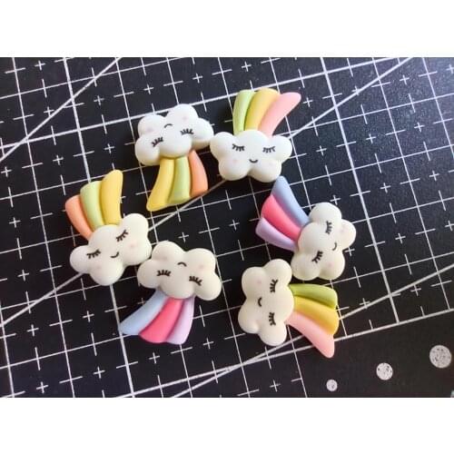 1pcs/lot resin flat back smile cloud 17mm Cabochons Scrapbooking Hair Bow Center DIY Christmas decration