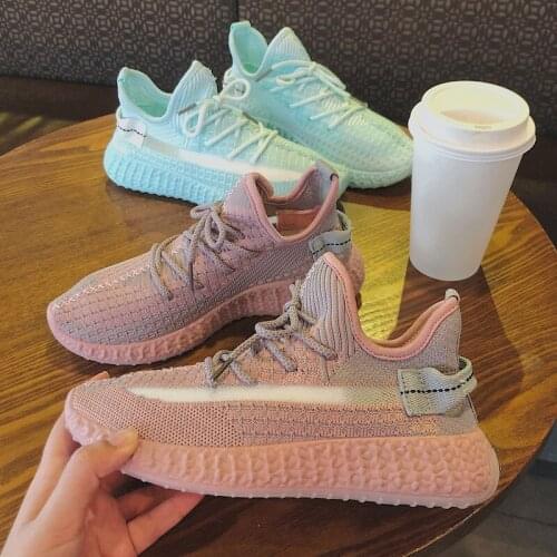 Flying woven coconut shoes dad shoes women 2021 summer sky stars really pop Angel Sports running casual shoes trend