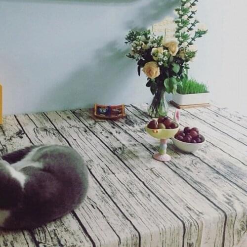 Literature and Art Vintage Simulation Wood Photo Background Living Pastoral Cotton Table Cloth Can One Generation